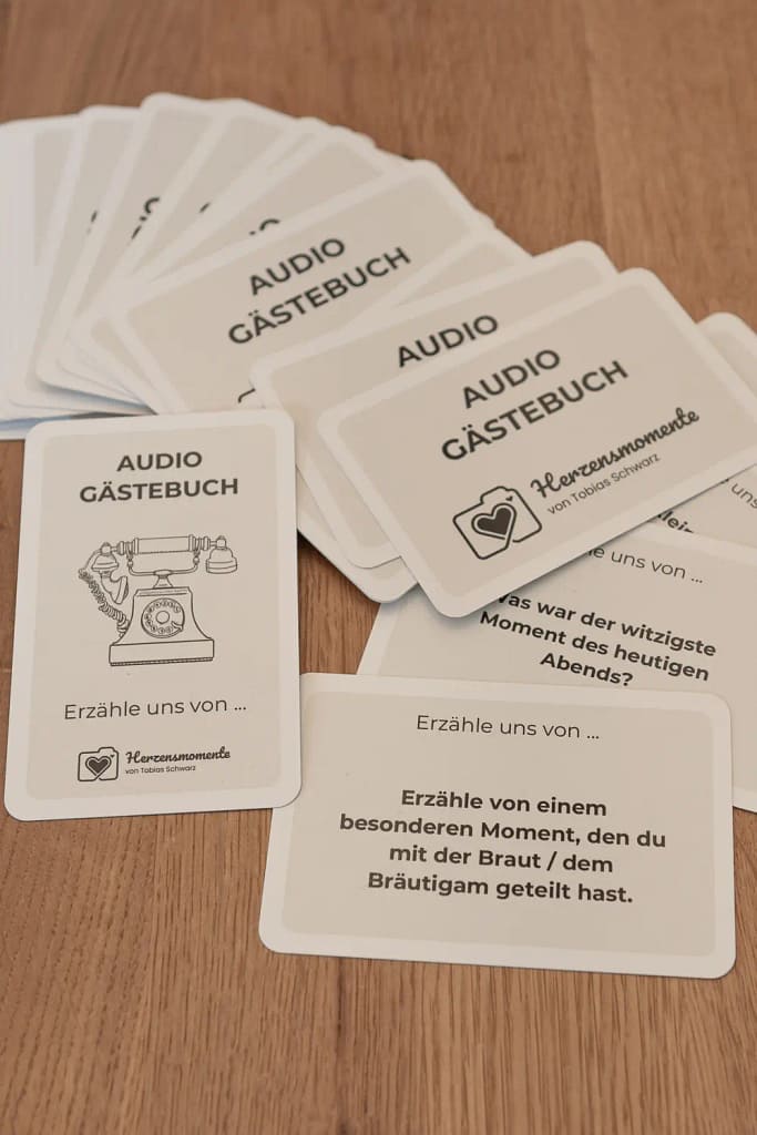 Audio Gästebuch Aufgabenkarten
